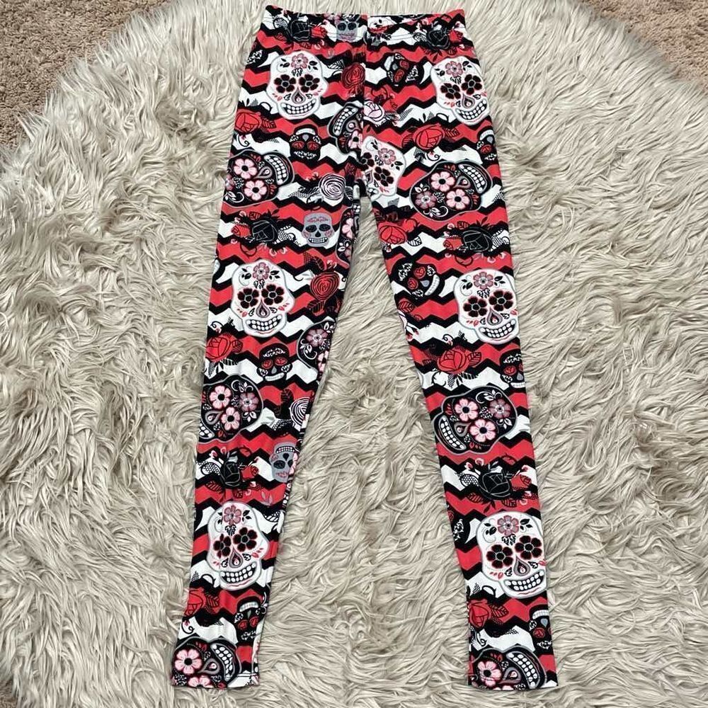 Skulls calavera day of the dead leggings